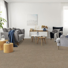 Moquette Délicatesse - Beige caramel créant une atmosphère chaleureuse dans un intérieur contemporain