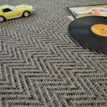 Moquette Tissé plat Swing - Black and Grey