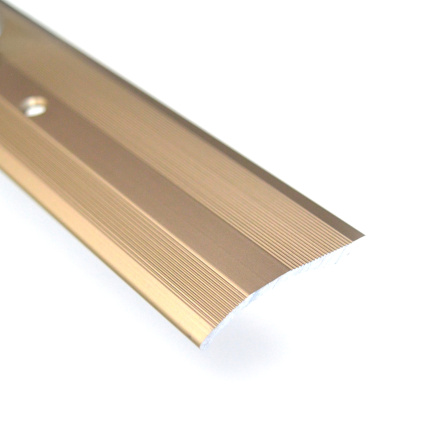 Barre de Seuil de porte Romus 100 cm couvre joint alu titane avec chevilles et vis pour jonction de niveaux différents