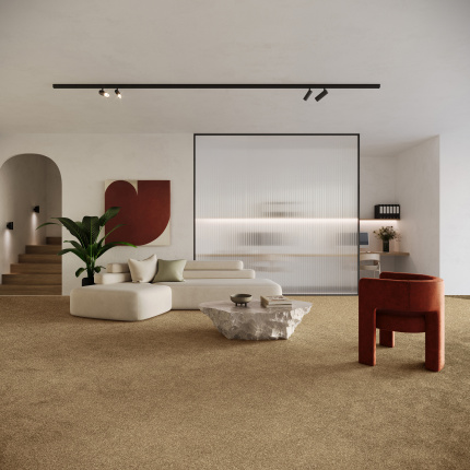 Moquette éco-conçue - Infini 11.5 - Camel - Salon