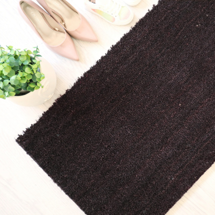 Paillasson brosse Fibre de Coco 23 mm Brun, revêtement robuste conçu pour les passages fréquents