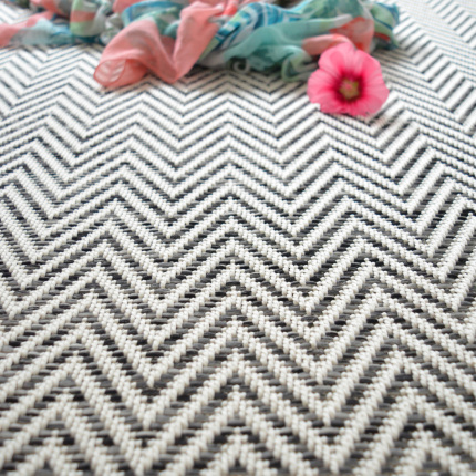 Moquette Tissé plat Swing - Black and White
