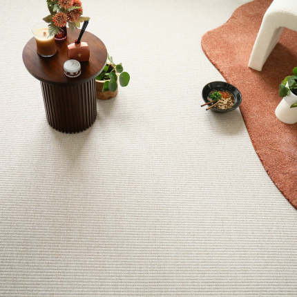 Tissé plat aspect naturel Spa Crème délicat, texture inspirée de la fibre de coton dans un intérieur raffiné