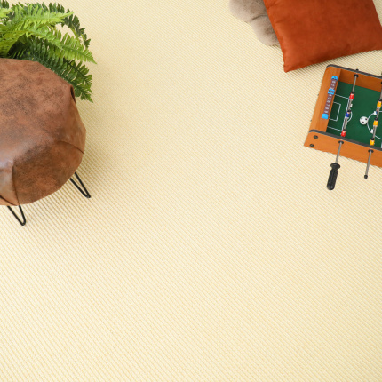 Sol Sisal Loop Pampa avec tissage en boucles épaisses et fibres naturelles dans une ambiance chaleureuse