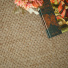 Tissé plat aspect naturel Zen biscuit, détail du tissage imitation fibre naturelle