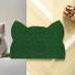 Tapis d’entrée déco Chat - Fibre de Coco 17mm - Vert pour créer un accueil frais et original dans la maison