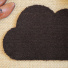 Tapis d'entrée déco Nuage - Fibre de Coco 17mm - Brun, fibres résistantes au grattage pour retenir les saletés
