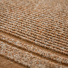 Tapis de passage Antidérapant au mètre - Marron, détail des boucles chinées et de la bordure côtelée