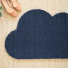 Tapis d'entrée déco Nuage - Fibre de Coco 17mm - Bleu, fibres teintées et forme arrondie inspirée d’un nuage