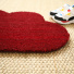 Tapis d'entrée déco Nuage - Fibre de Coco 17mm - Rouge, épaisseur 17 mm et silhouette aux contours tout en rondeur