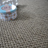 Moquette naturelle en laine et sisal Organic Taupe, tissage structuré en fibres naturelles de laine et sisal