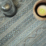 Tissé plat Salsa Orage, décor rythmé de lignes géométriques et tissage texturé