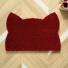 Tapis d’entrée déco Chat - Fibre de Coco 17mm - Rouge pour apporter une note chaleureuse au seuil de la maison