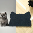 Tapis d’entrée déco Chat - Fibre de Coco 17mm - Anthracite pour accueillir les visiteurs avec un clin d’œil aux amoureux des chats