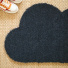 Tapis d'entrée déco Nuage - Fibre de Coco 17mm - Anthracite, contours arrondis et fibres de coco teintées