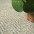 Moquette Tissé plat Swing - Natural and Blue - gros plan