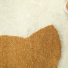 Tapis d’entrée déco Chat - Fibre de Coco 17mm - Écru, détail d’une oreille et de la texture en coco naturel
