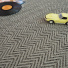 Moquette Tissé plat Swing - Black and Grey - chambre