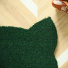 Tapis d’entrée déco Chat - Fibre de Coco 17mm - Vert, paillasson décoratif de 17 mm d’épaisseur