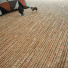 Tissé plat aspect naturel Designer - Orange biscuit révélant un tissage linéaire aux teintes naturelles et épicées