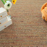 Tissé plat aspect naturel Designer Multicolor Épices, lignes colorées et style contemporain