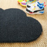 Tapis d'entrée déco Nuage - Fibre de Coco 17mm - Anthracite pour aménager un seuil de porte avec fantaisie