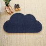 Visuel - Tapis d'entrée déco Nuage - Fibre de Coco 17mm - Bleu
